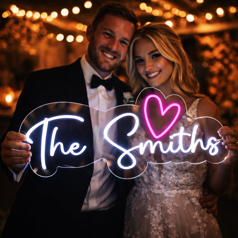 Neon Sign Custom Name, Battery Operated, Neon Sign Custom Wedding, Custom Led Neon Sign For Wedding