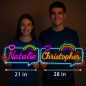 Personalized Name Neon Sign for – Custom LED Acrylic Sign with Rainbow & Heart Design – Gift for Bedroom Decor, Birthday