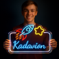 Custom Name Neon Sign for Kids, Rocket +star and your name Custom Led Sign Wall Decor, Custom Led Light Bedroom Decor Custom Name Neon Sign for Kids, Rocket +star and your name Custom Led Sign Wall Decor, Custom Led Light Bedroom Decor