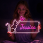 Custom Neon Sign Cats + butterflies, with your name or text Custom Led Sign Wall Decor, Custom Led Light Bedroom Decor