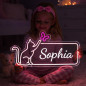 Custom Neon Sign Cats + butterflies, with your name or text Custom Led Sign Wall Decor, Custom Led Light Bedroom Decor