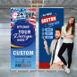 Customized Aluminum Retractable Banner 31x78 inch, Full Color, Conference Display, Trade Show Promotion Sign with Stand