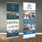 Customized Aluminum Retractable Banner 31x78 inch, Full Color, Conference Display, Trade Show Promotion Sign with Stand