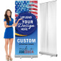 Customized Aluminum Retractable Banner 31x78 inch, Full Color, Conference Display, Trade Show Promotion Sign with Stand
