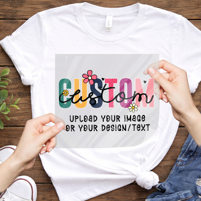 12x12 inch Personalized Customer Your Photo/Text/imag Iron on Transfers for T-Shirts