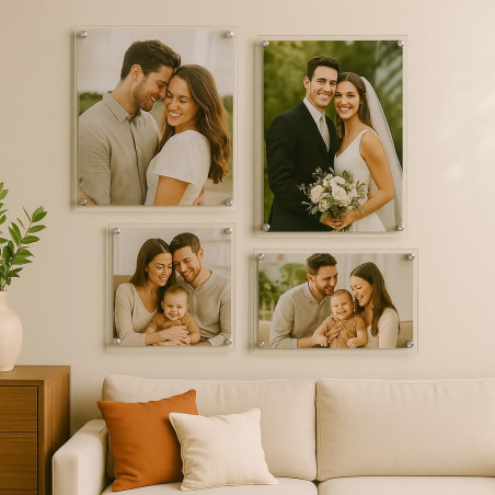 Custom Acrylic Sign with Standoff Mounts Personalized Clear Acrylic Wall Plaque, Business Logo Sign