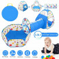 3 in 1 Portable Toddler Kids Play Tent House Crawl Tunnel Ball Pit In/Outdoor