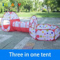 3 in 1 Portable Toddler Kids Play Tent House Crawl Tunnel Ball Pit In/Outdoor