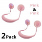 2PACK Portable Rechargeable Neckband Neck Hanging Fan Hand Free Personal LED Fan