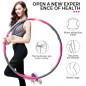 Hoola Hoop Folding Fitness Weighted Hula Hoops 8 Sections for Exercise