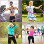 Hoola Hoop Folding Fitness Weighted Hula Hoops 8 Sections for Exercise