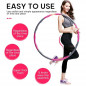 Hoola Hoop Folding Fitness Weighted Hula Hoops 8 Sections for Exercise