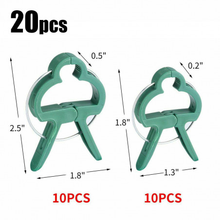 20-60 PCS PLANT & GARDEN CLIPS Support Tomato Vegetable Trellis Twine Ties