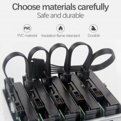 4 Pin 1 to 5 SATA 15 Pin Hard Drive Power Supply Splitter Cable 31inch NEW