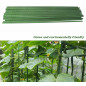 25PCS 2/3/4/5Ft Metal Garden Plant Stakes  Plastic Coated Steel Plant Sticks