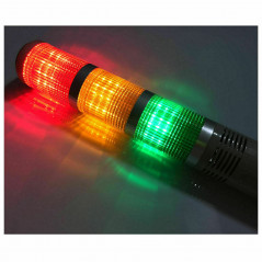 LED Multilayer Signal Tower Buzzer Alarm Warning Light 24VDC Red+Yellow+Green 3W