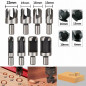 23Pcs Woodworking Chamfer Drilling Tool Countersink Drill Bits Wood Plug Cut