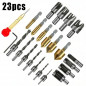 23Pcs Woodworking Chamfer Drilling Tool Countersink Drill Bits Wood Plug Cut