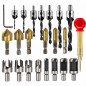 23Pcs Woodworking Chamfer Drilling Tool Countersink Drill Bits Wood Plug Cut