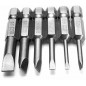 7pcs 2in 2-7mm Magnetic Flat Head Slotted Tip Screwdrivers Bits S2 Alloy Steel