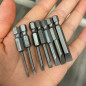 7pcs 2in 2-7mm Magnetic Flat Head Slotted Tip Screwdrivers Bits S2 Alloy Steel