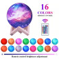 3D Printing Remote Moon Lamp USB LED Night Light Moonlight Touch Color Changing