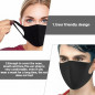 15pcs Black Face Mask Fashion Reusable Washable Cover Mask Men Women Made