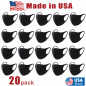 20 PCS Face Mask, Black Fashion Washable, Reusable, Breathable, Unisex Mask