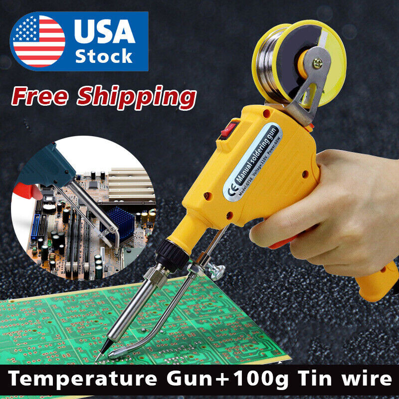 110V 60W Auto Welding Electric Soldering Iron Temperature Gun Solder Tool Kits