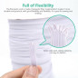 1/4" Elastic Band for sewing face mask | 10 Yards elastic string for mask | DIY