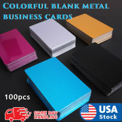 Metal business cards blanks Laser mark engraveable Aluminum alloy 100pcs