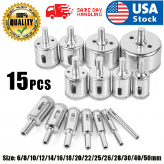 15X Diamond Glass Saw Cutter Drill Bits for Cutting Hole Ceramic Tile Hole Maker