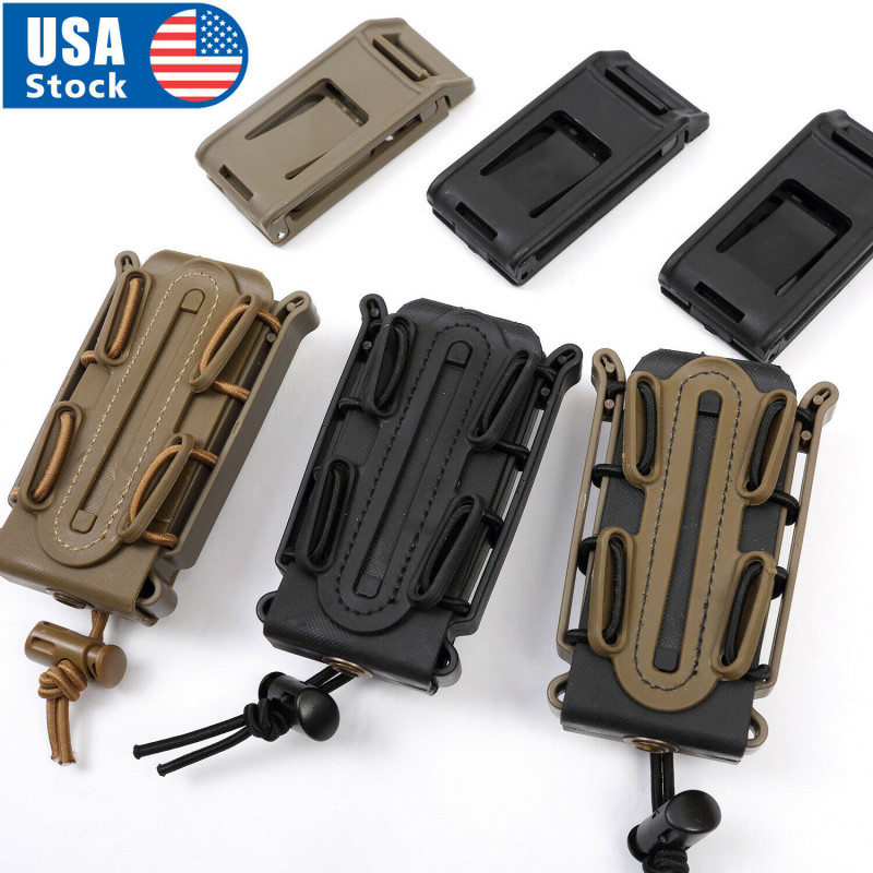 Tactical Scorpion Soft Shell 9mm Pistol Magazine Pouch Carrier Tall w/ Belt Loop