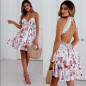 Womens Backless Sleeveless Bohemia Mini Dress Summer Beach Party Short Sundress