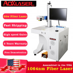 AOK LASER Desktop 30w Fiber Laser Marking Machine engraver Marker Engraving