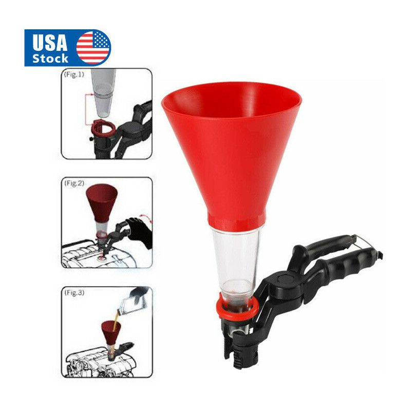 Fuel Oil Funnel Adjustable For Gasoline Engine Car Auto Motorcycle Automotive