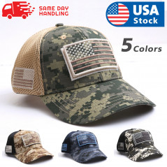 American Flag Hat Detachable Patch Micro Mesh Tactical Operator Military Cap