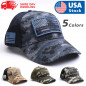 American Flag Hat Detachable Patch Micro Mesh Tactical Operator Military Cap