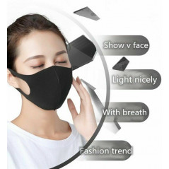 10PCs Black Face Fashion Mask SELLER Washable Reusable Unisex Adult