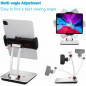 Tablet Stand Holder Adjustable, Folding 360°Swivel iPad iPhone Desk Tablet Holde