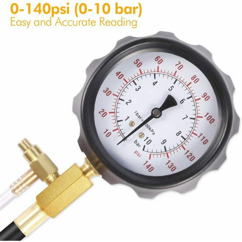 Fuel Injection Pump Pressure Tester Manometer Gauge System Test Kit For