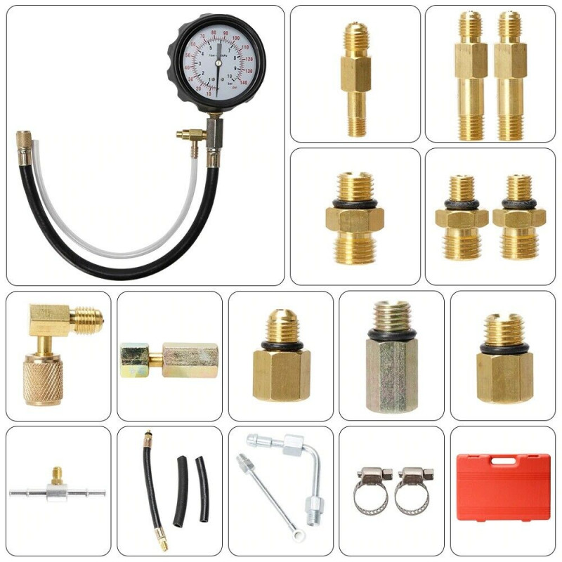 Fuel Injection Pump Pressure Tester Manometer Gauge System Test Kit For