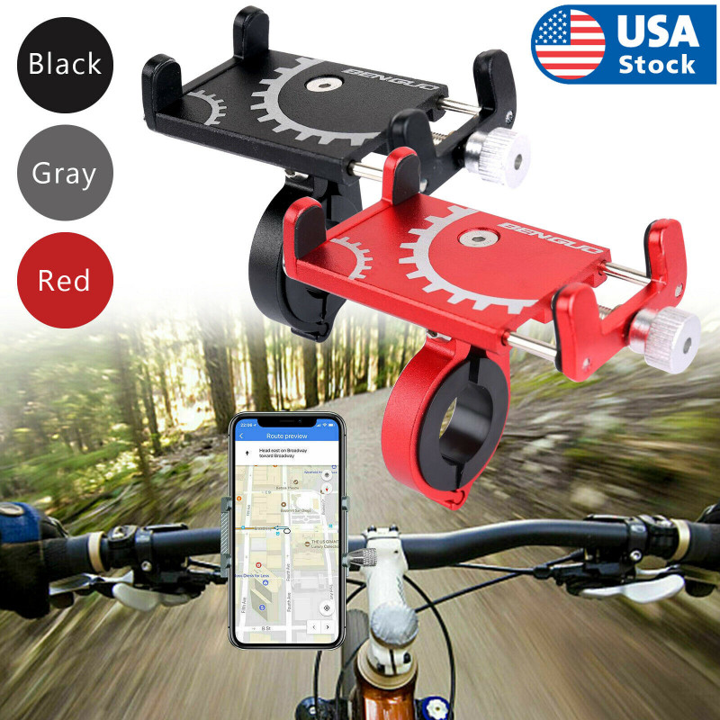 Aluminum Motorcycle Bike Bicycle Holder Mount Handlebar For Cell Phone GPS US