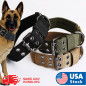 Tactical heavy duty Nylon large Dog Collar collar K9 Military with Metal Buckle