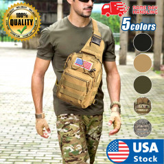 Men Backpack Tactical Sling Chest Bag Assault Pack Messenger Shoulder Bag