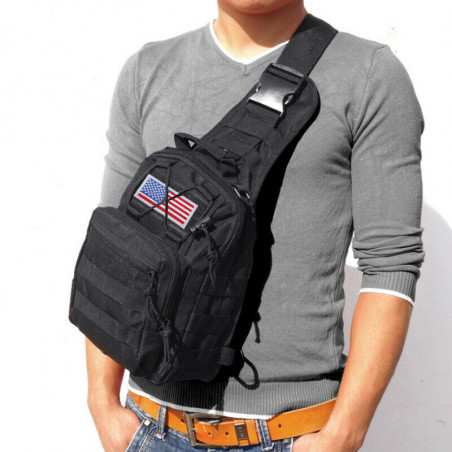 Men Backpack Tactical Sling Chest Bag Assault Pack Messenger Shoulder Bag