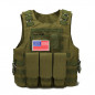 Tactical Air soft Paintball MOLLE Plate Carrier Combat Play Vest with Flag