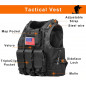 Tactical Air soft Paintball MOLLE Plate Carrier Combat Play Vest with Flag