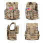 Tactical Air soft Paintball MOLLE Plate Carrier Combat Play Vest with Flag