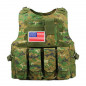 Tactical Air soft Paintball MOLLE Plate Carrier Combat Play Vest with Flag